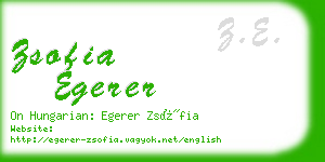 zsofia egerer business card